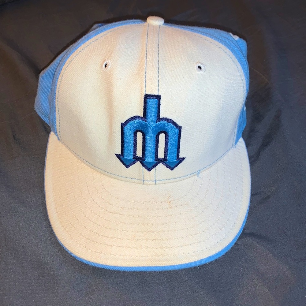 New Era Seattle Mariners throw back fitted hat. Size 7 - Picture 1 of 4
